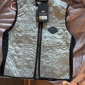 Harley-Davidson Quilted Cooling Vest in Gray and Black